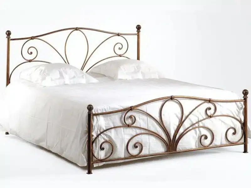 Cama fierro bronce abanico