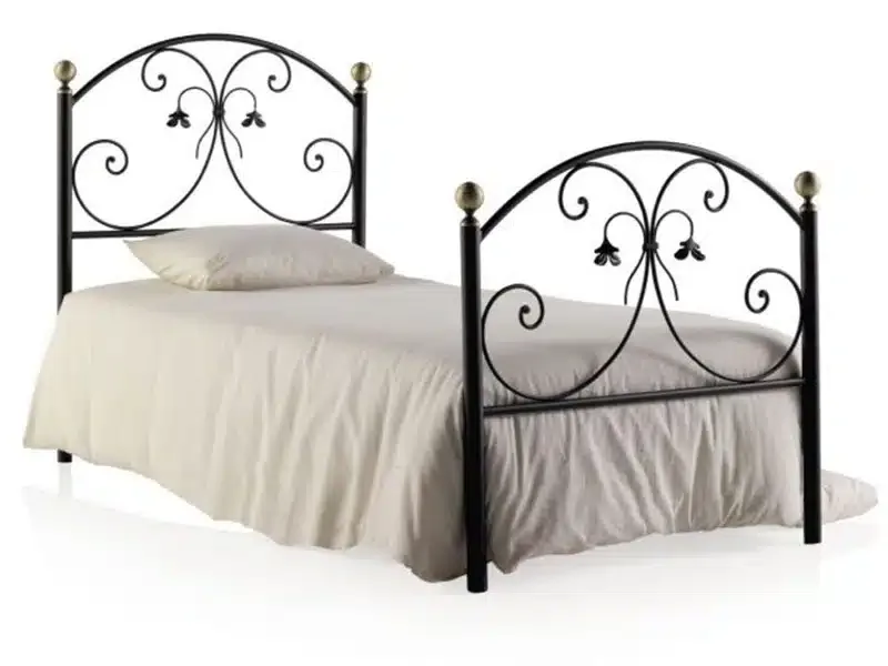 Cama fierro individual flor