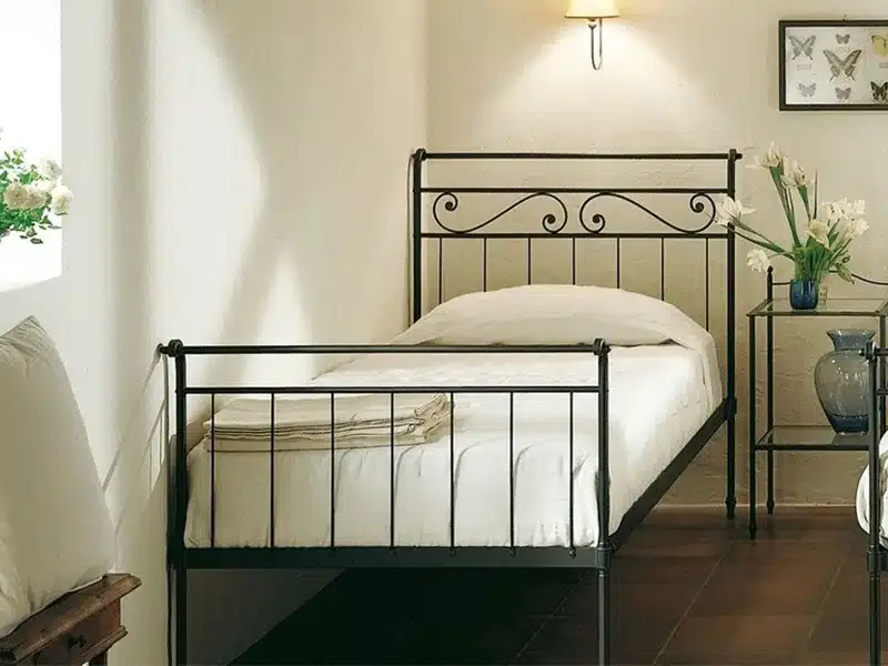 Cama fierro individual rulo