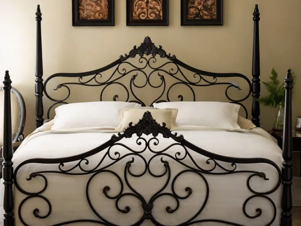 Cama fierro poster barroca