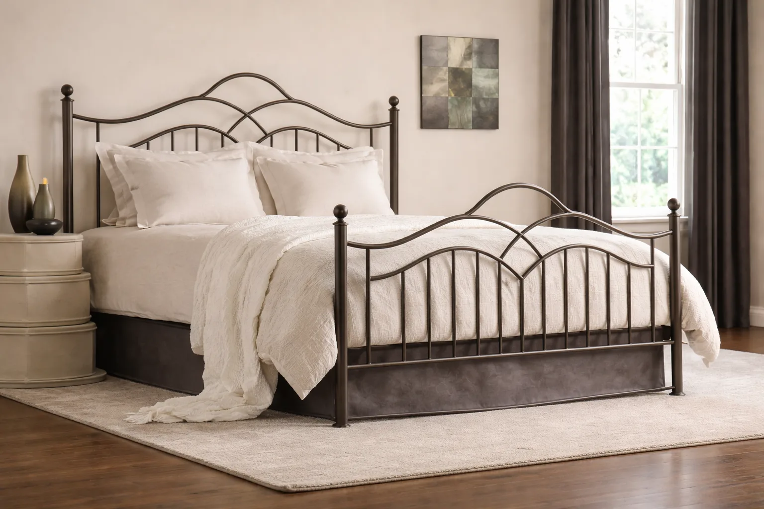 Cama forjada bronce arco