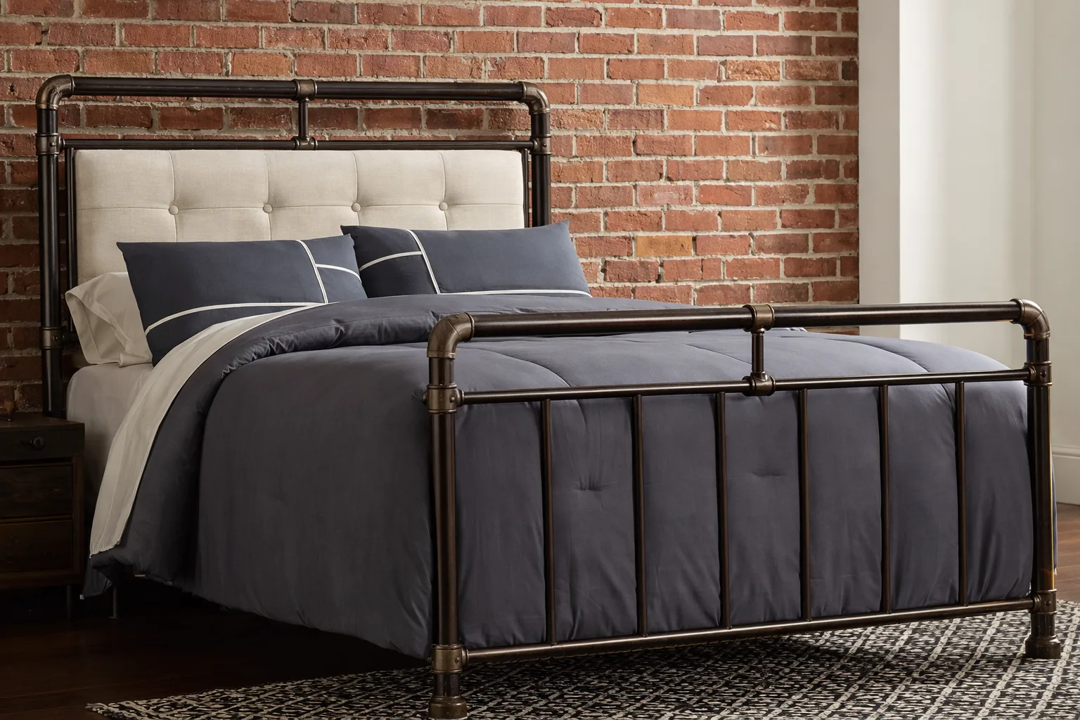 Cama industrial tapizada