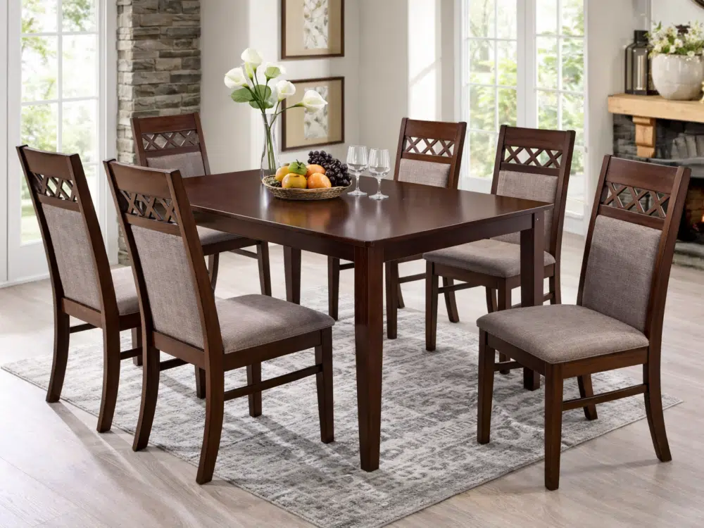 Juego de comedor 6 sillas en madera