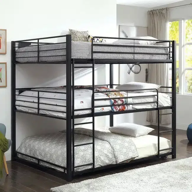 Camarote triple negro metal